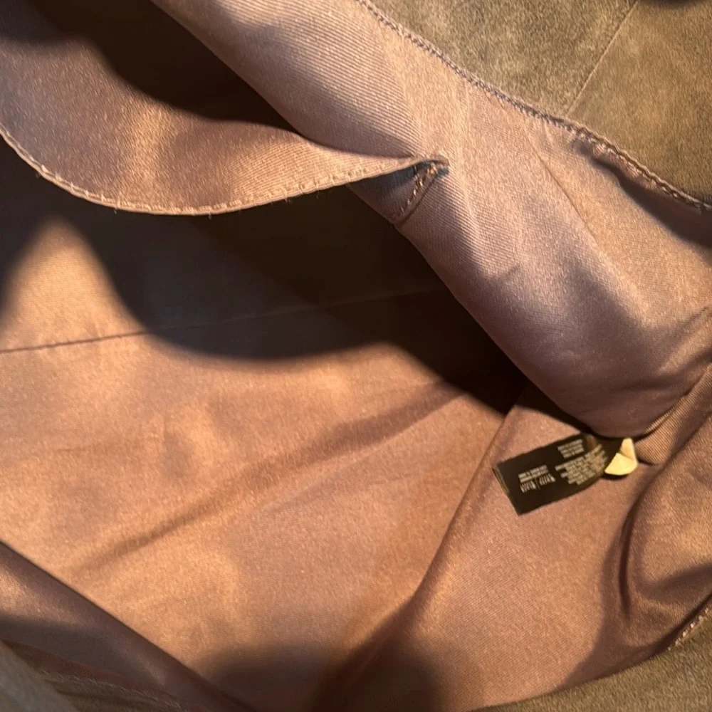 White House Black Market Dark Gray Suede leather Hobo Bag